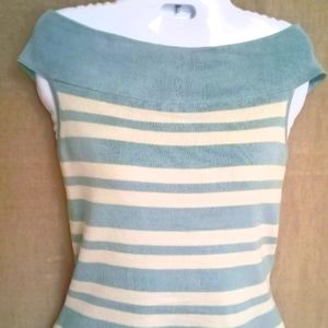 Harold's Striped Silk Sweater, Size M
